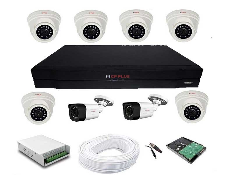 cp plus 8 channel camera set